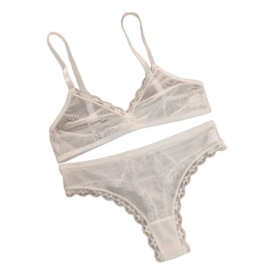 Conjunto Sexy De Lencería Encaje Transparente