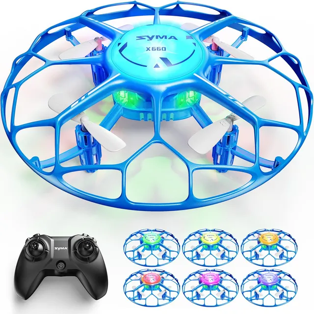 Dron Infantil X660 Con Luces Led Y Protector De Hélices