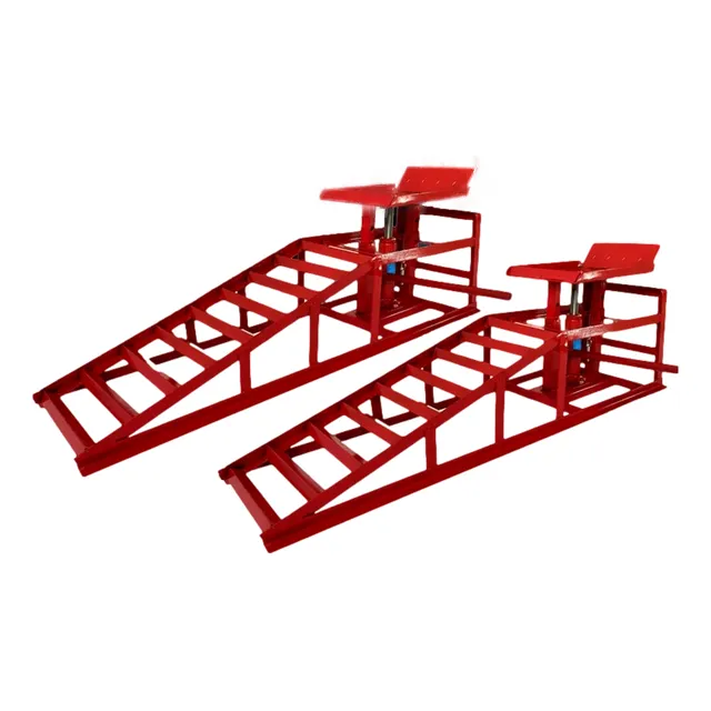 Par Rampa 2 Toneladas Hidraulico Vehiculo Mecanica +27 Cms