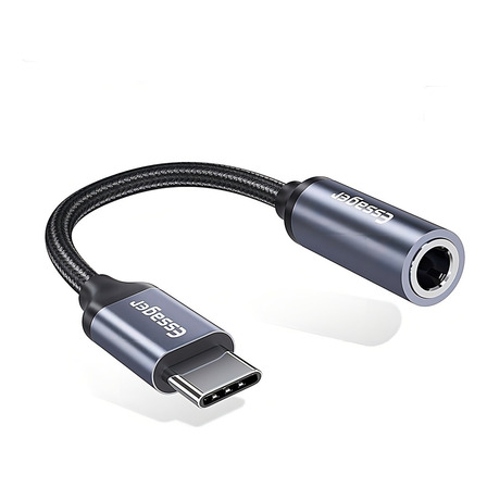 Adaptador Tipo C Macho Para P2 3,5mm Fêmea Reforçado Essager Adaptador Tipo C Macho Para P2 3,5mm Fêmea Reforçado Essager