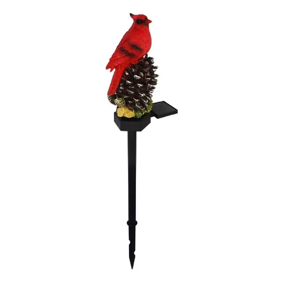 Luz Enchufe Tierra Pajaro Rojo Piña Nuez Alimentada Energia