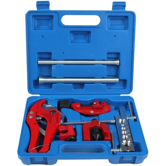 Corta Tubo De Cobre Resorte Dobla Rebordeador Kit Flaring 
