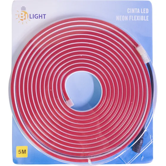 Cinta Led Neon Flexible 12voltios  5 Metros -2835-120d-8mm