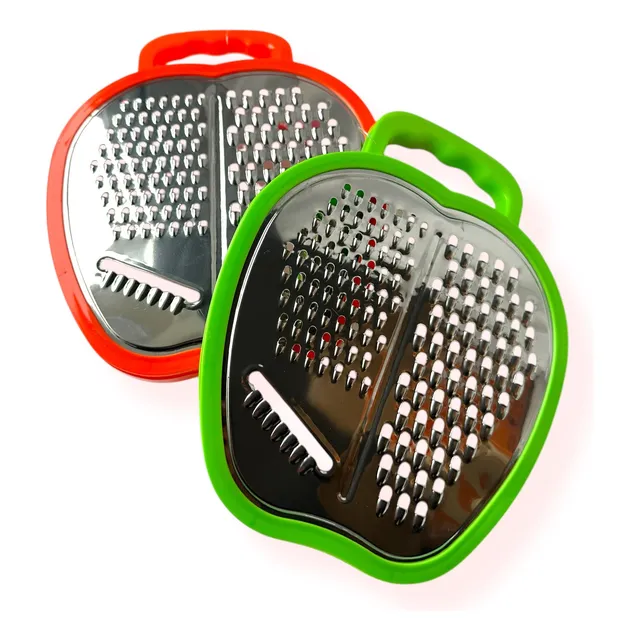 Rallador Con Recipiente Queso Fruta Verdura Diseño Manzana