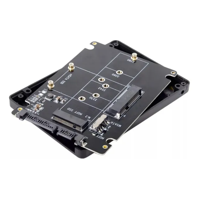 Adaptador Ssd M2 Ngff E Msata P/ Sata 3 6gbs Case Gaveta 2.5