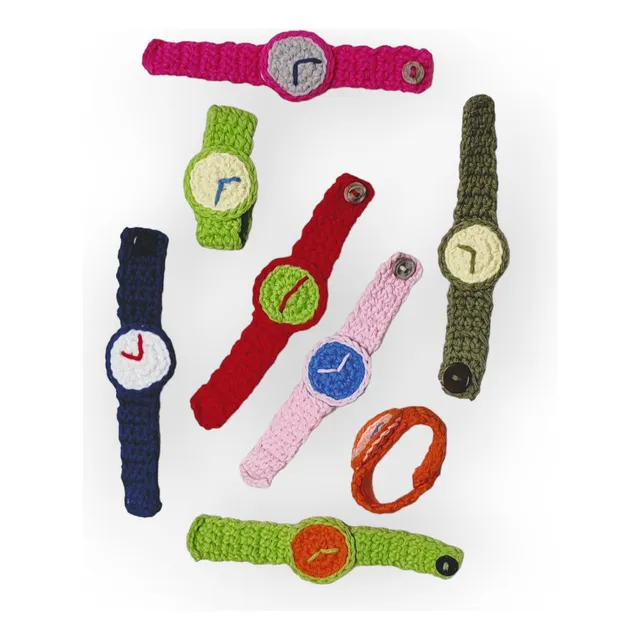 Souvenir Reloj Tejido Regalo Día Del Niño Jardín Colegio X10