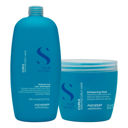 Semi Di Lino Curls: Shampoo 1000ml Y Mask 500ml Semi Di Lino Curls: Shampoo 1000ml Y Mask 500ml