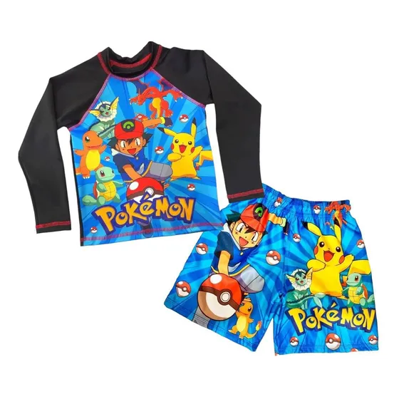 Conjunto De Pokémon  - Traje De Baño Para Niños