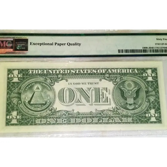 Cédula 1 Dólar Antigo 1977 Genuíno Certificação Pmg