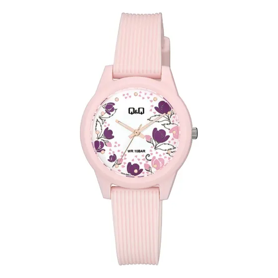 Reloj Niño(a) Q&q By Citizen V01a Sumergible Relojesymas Correa 008 Rosa C Flor