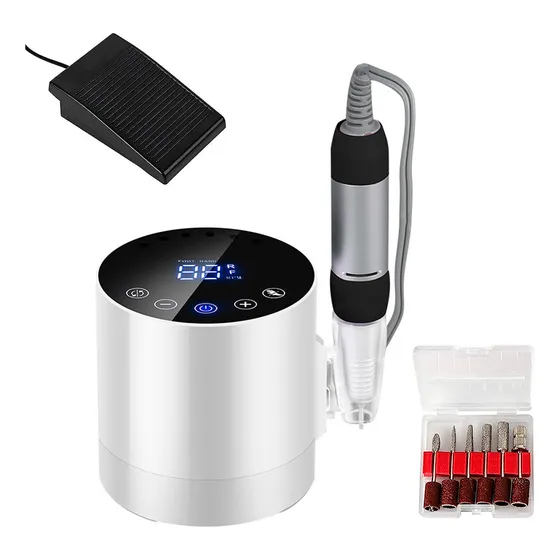 Torno Para Uñas Gadnic Pantalla Táctil LCD Velocidad Ajustable 6 Brocas Multiuso