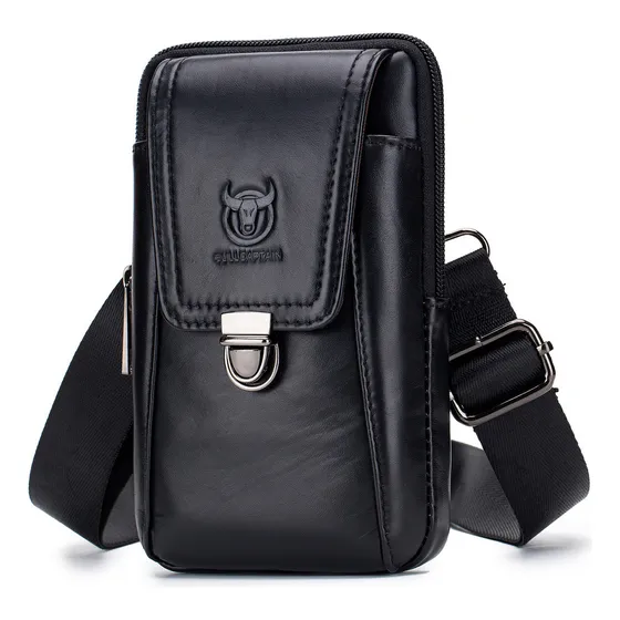 Apply To Bolsa De Cintura De Couro Masculina: Capa Para