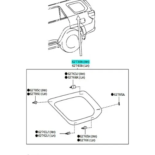 Vidrio Quarter Toyota 4 Runner 2010 Al 2024