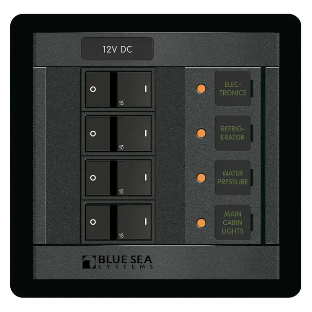 Sistema De Paneles Blue Sea Systems 1216 12 V Dc, 4 Posicion