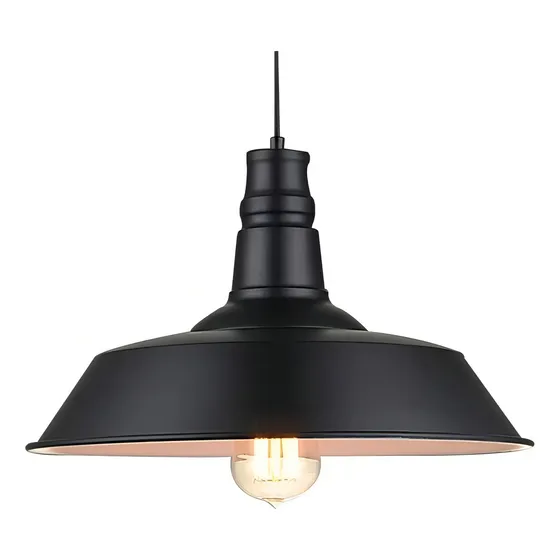 Colgante Luz Para Techo Hierro Estilo Campana Vintage Color Negro