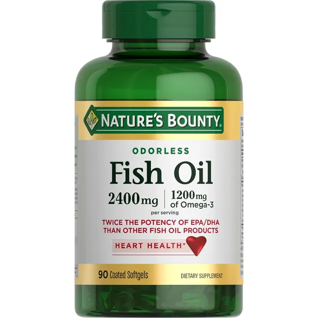 Aceite De Pescado 2400 Mg Nature's Bounty 90 Cápsulas Sin Sabor
