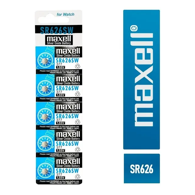 Tira 5 Pilas Reloj 1.55v Sr626sw 377 / Maxell