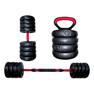 Mancuerna Barra Y Pesa Rusa Kit 50kg Entrena Casa Ejercicio Mancuerna Barra Y Pesa Rusa Kit 50kg Entrena Casa Ejercicio