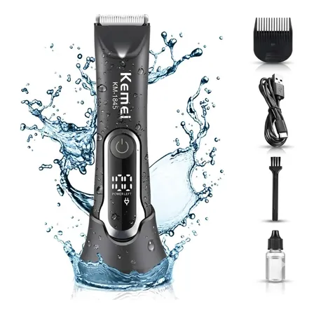 Aparador Pelos Corpo Prova D'água Barbeador Sem Fio Unissex Preto 127/220v