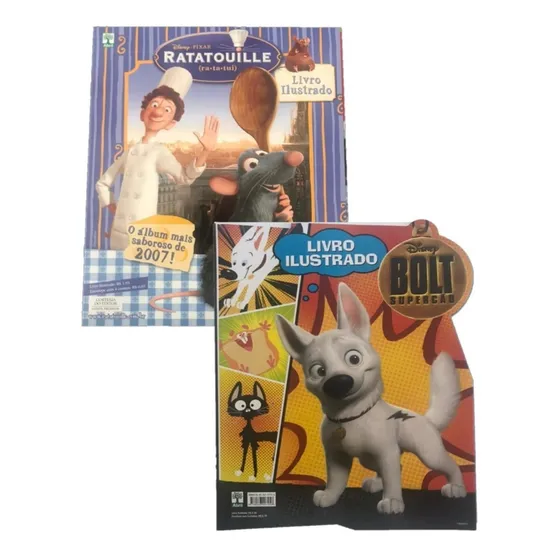Álbum Kit  Ratatuille + Bolt +wall-e Completos Fig. P/ Colar