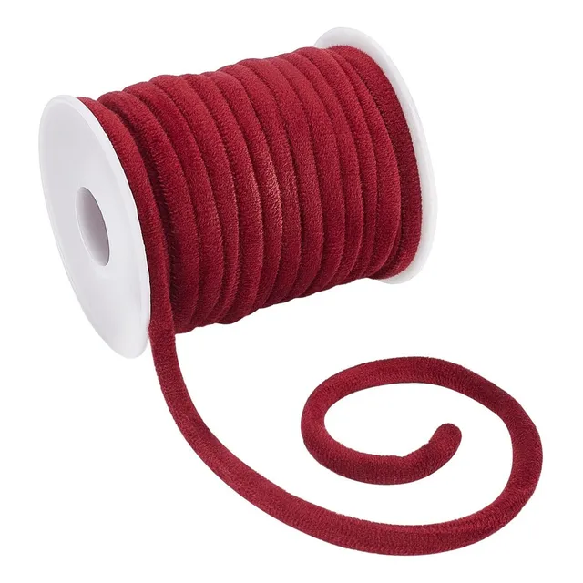 Olycraft Cuerda Terciopelo Rojo 11 Yarda 0.31  Cinta Suave
