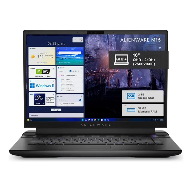 Dell Laptop Gaming Alienware Am16r2 16  Ultra 9 32g 2t Negro
