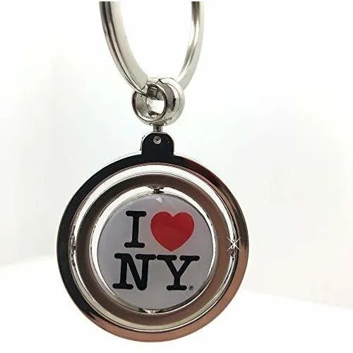 Me Encanta Nueva York Double Spinner Keychain, Nueva 5l2ys