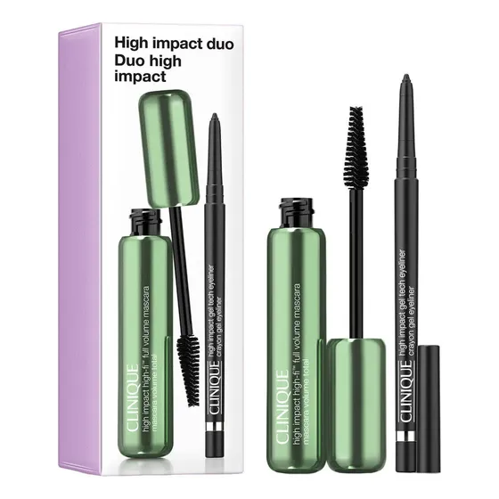 High Impact Duo Clinique: Máscara De Pestañas + Delineador Color Negro