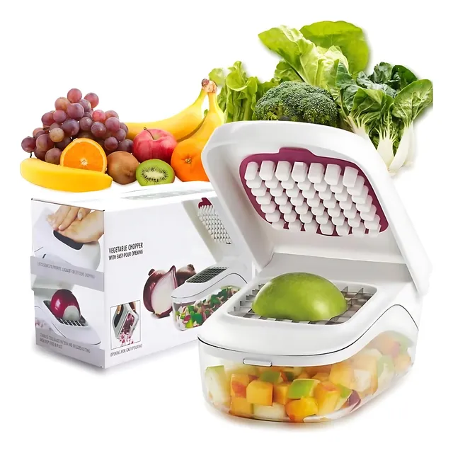 Picador Frutas Verduras Manual Cuchilla En Acero Inoxidable