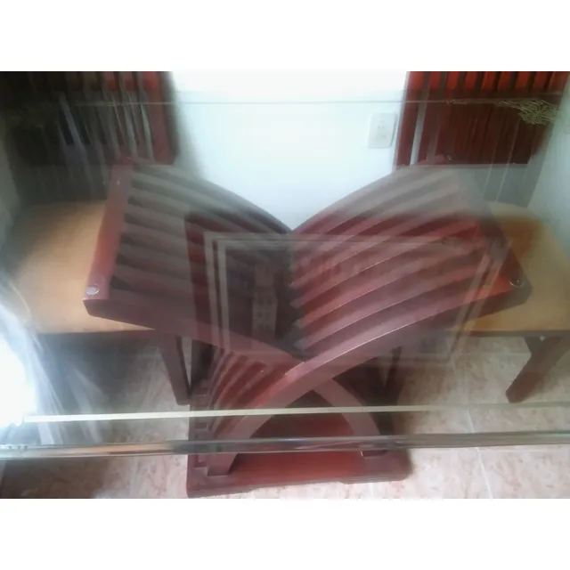 Juego De Comedor De 4 Puestos Con Mesa De Vidrio Templado
