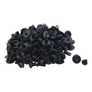 100 Pcs Car Fender Push Tipo Rebites De Plástico Preto Fixad 100 Pcs Car Fender Push Tipo Rebites De Plástico Preto Fixad