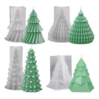Molde De Silicona Con Forma De Vela Aromática Para 4 Árboles Molde De Silicona Con Forma De Vela Aromática Para 4 Árboles