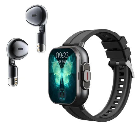 Smartwatch D8 Con Audífonos Bluetooth Tws Black Mesh Black0 Black1