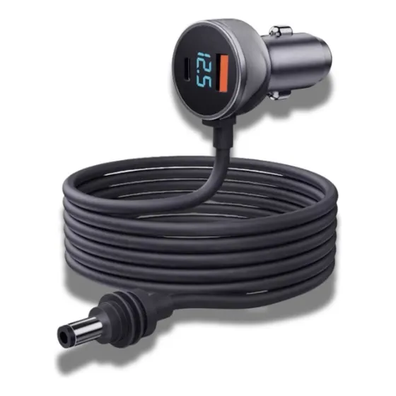 Cabo 3 Em 1 Starlink Mini 2m Tipo-c Veicular Com Voltímetro