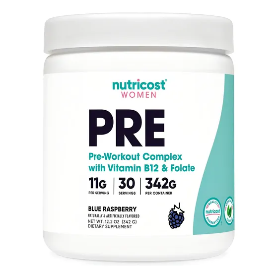 Nutricost Polvo Preentrenamiento Mujer Pre Workout Sabor Frutos Rojos