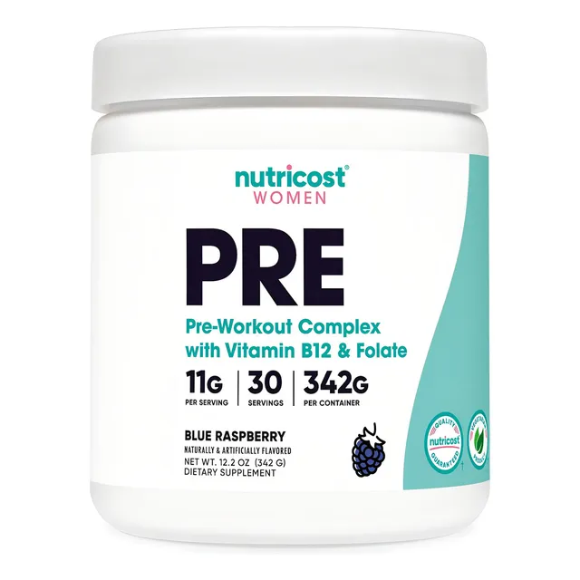 Nutricost Polvo Preentrenamiento Mujer Pre Workout Sabor Frutos Rojos