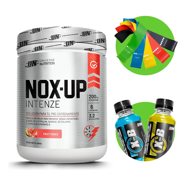 Nox Up Intenze 600gr Pre Entreno Un Fruit Punch + Regalos