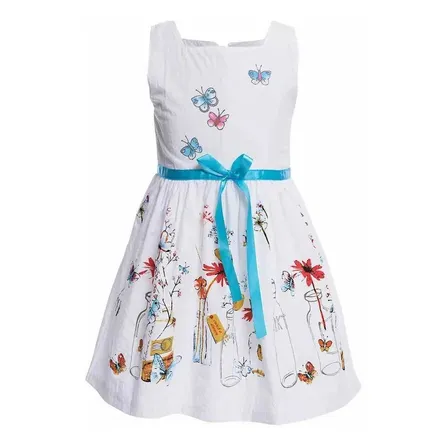 Vestido Importado Diseño Flor Para Niñas