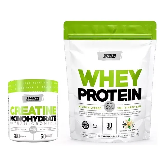 Proteina Whey X 1kg + Creatina X 300gs Gr Star Nutrition !