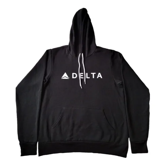 Suéter Capucha Caballero Negro Talla M Delta Importad Nuevo 