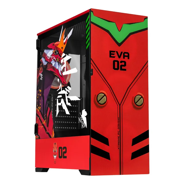 Gabinete XTREME PC GAMING Evangelion 02 Comic Edition Torre Completa 4 Fan ARGB Rojo CXTEV2THRD