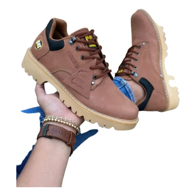 Bota Cat De Caballero 100% Cuero Moda Colombiana 