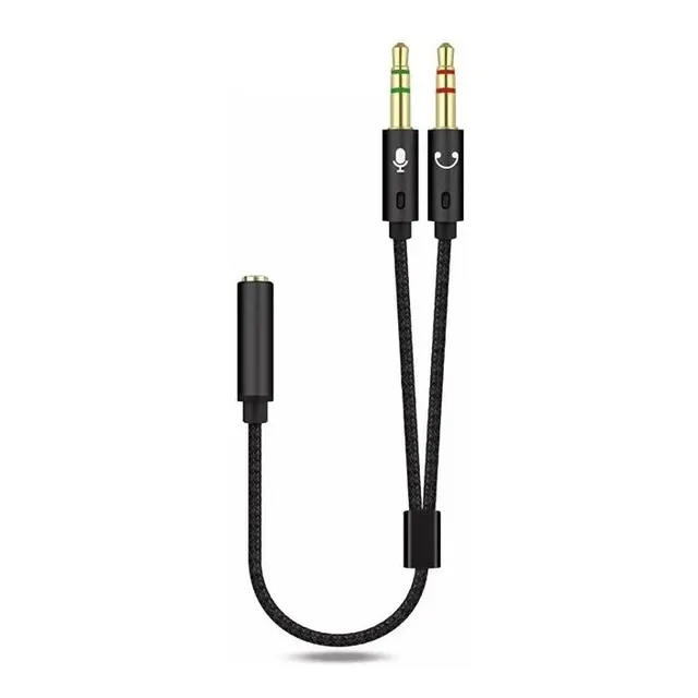 Splitter Adaptador Jack 3.5mm Divisor A Audio Micrófono Pc