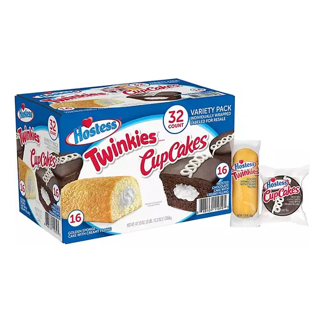 Hostess Twinkies De Vainilla Y Cupcake De Chocolate 32 Pz