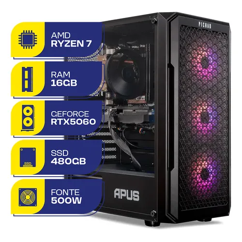 PC Gamer Ryzen 7 5700X 32GB RAM 1TB SSD RTX 3060 Gainward 12GB