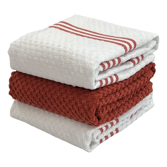 Toalla Cocina Color Rojo Ladrillo Oxido: Mezcla Algodon Una
