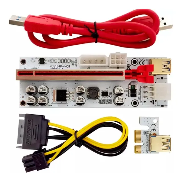 Riser Mineria V010-x Blanco Etherum Bitcoin Pci  Usb3.0