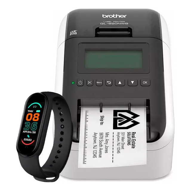 Impresora Etiquetadora Brother Ql820nwb + Smartwatch