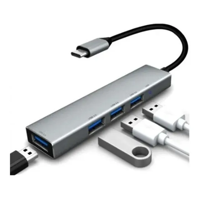 Multiusb Tipo C Multiplicador Usb X 4 3.0 Hub Celular Pc