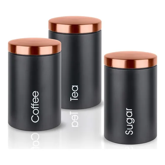 Pack X3 Frasco Hermético Contenedor Cocina Cafe Azucar, Sal 